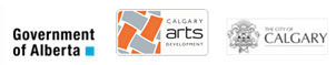 our sponsors: The Rosza Foundation, Government of Alberta, Calgary Arts Development, City of Calgary